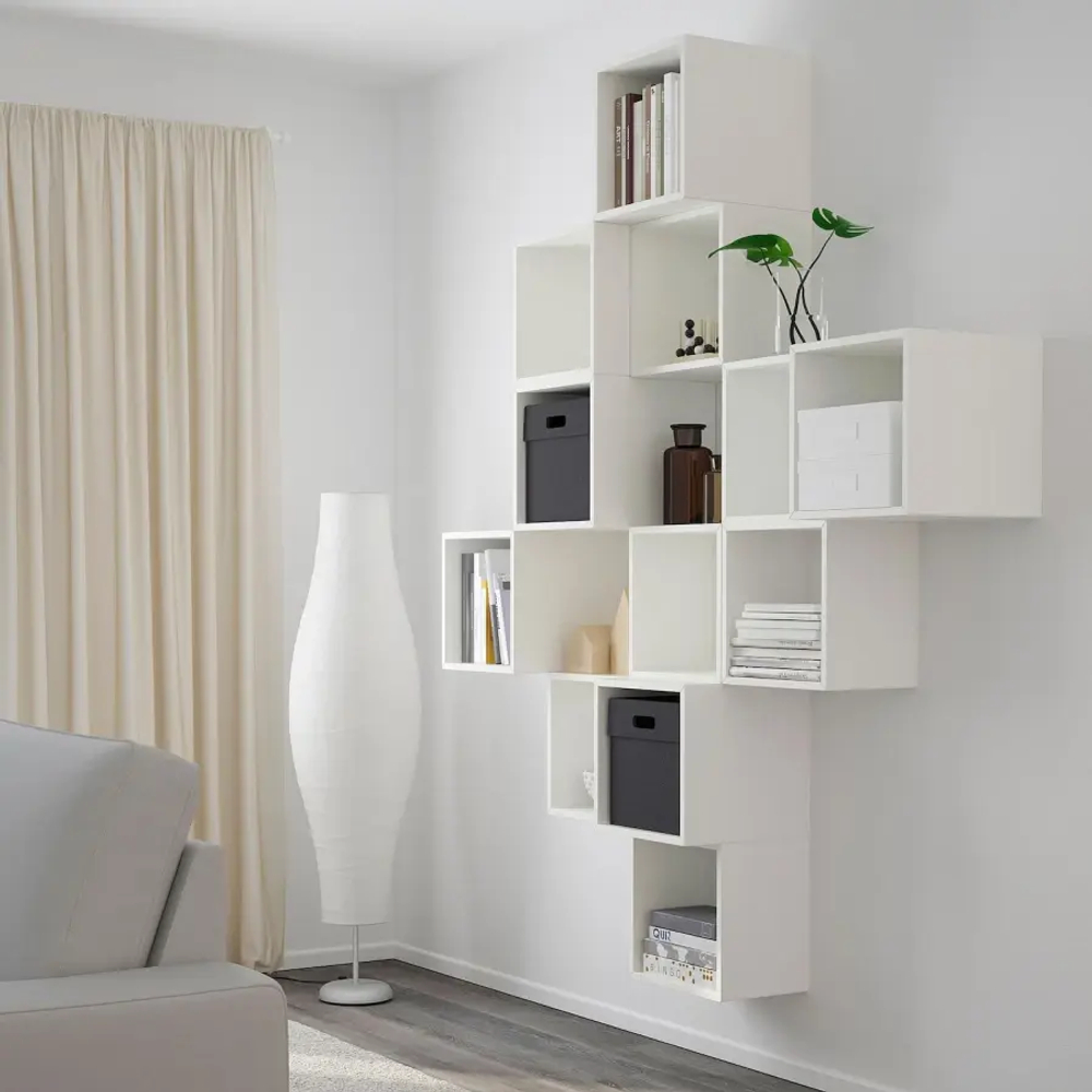 Комбинация навесных шкафов - IKEA EKET, 175x35x210 см, белый, ЭКЕТ ИКЕА