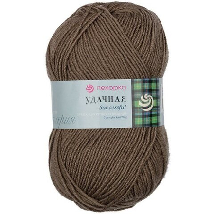 Пряжа Пехорка "Удачная" 50% шерсть, 50% акрил 5х100г/250м 274 Серобежевый