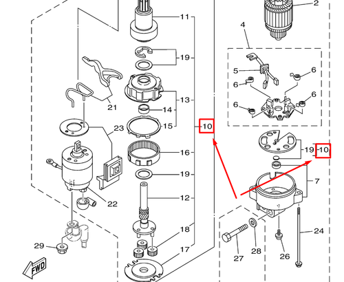 67F-81807-00-00 GEAR ASSY, STARTING MOTOR