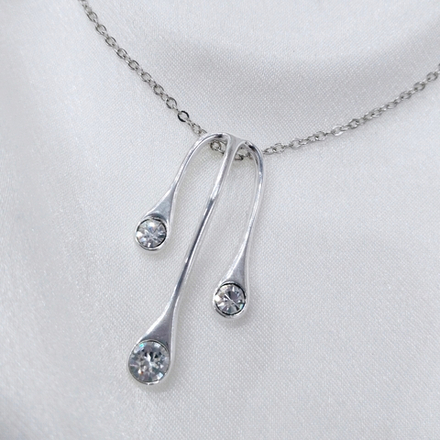 "Клон" ожерелье в серебряном покрытии из коллекции "Простейшие" от Jenavi с замком карабин