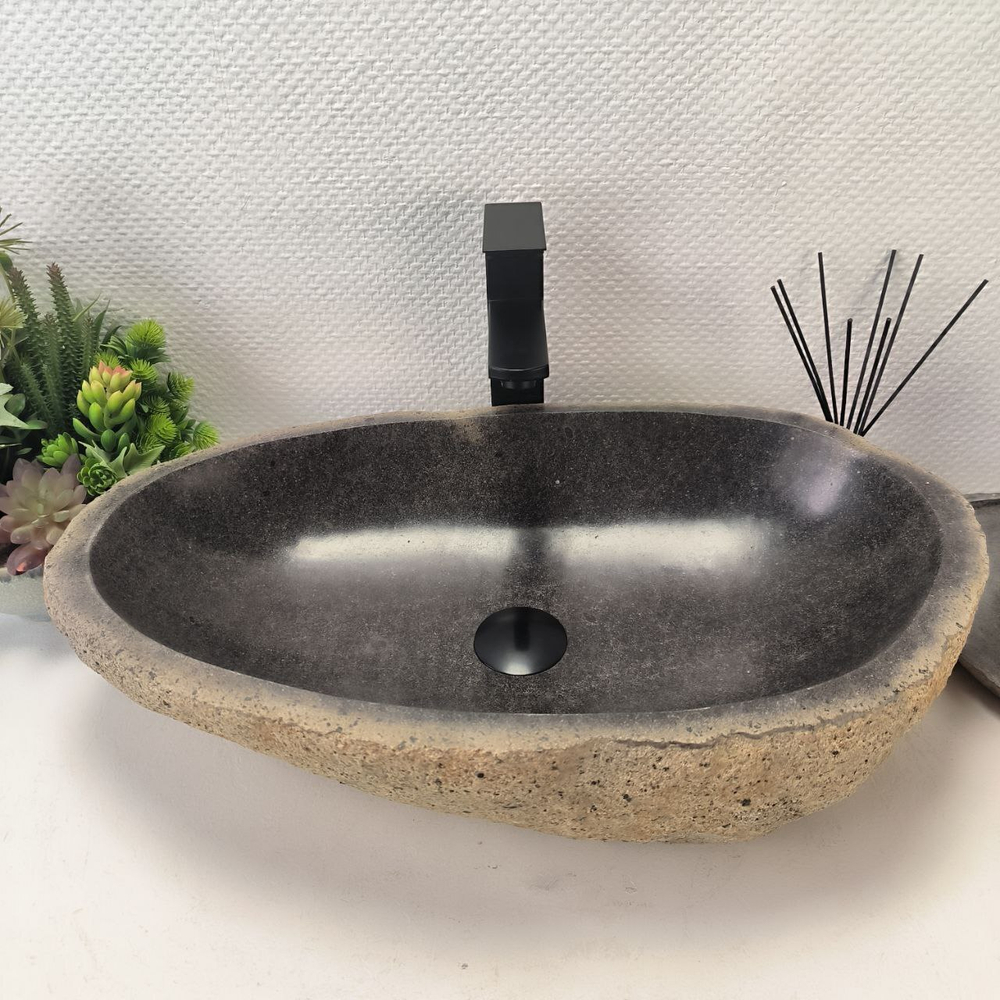Раковина из речного камня RS-63633 (60*36*15) 0124