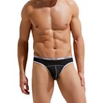 Мужские трусы тонги черные GAUVINE 1006