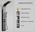 Душевая панель Ceruttispa СЭЛИЯ (CELIA) B CT10401 из нержавеющей стали, цвет черный