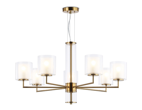 Светильник подвесной LH56013/7 BS/FR латунь/белый матовый E14*7 max 40W D790*1260