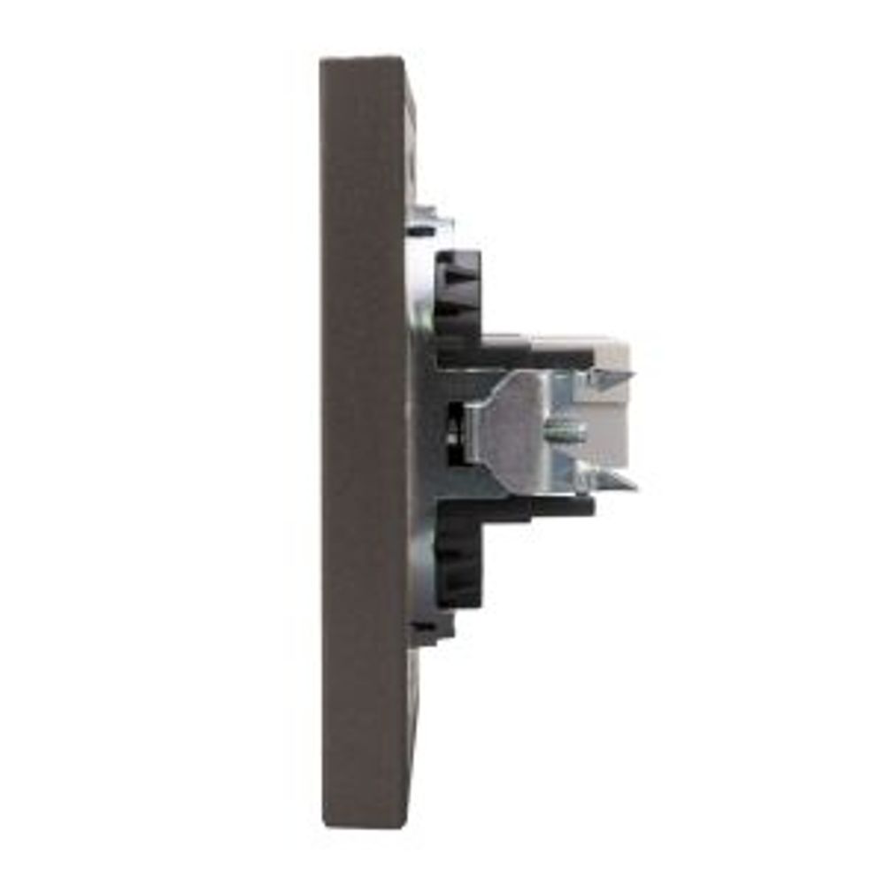 Розетка STRONG компьютерная RJ45 кат6 с/у графит KRANZ