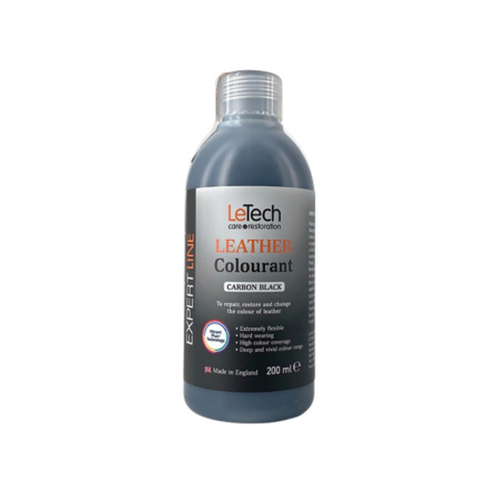 LeTech Expert Line Краска для кожи (Leather Colourant) Carbon Black 200мл
