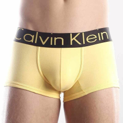 Мужские трусы боксеры желтые с черной резинкой Calvin Klein Yellow Black Waistband Boxer Modal