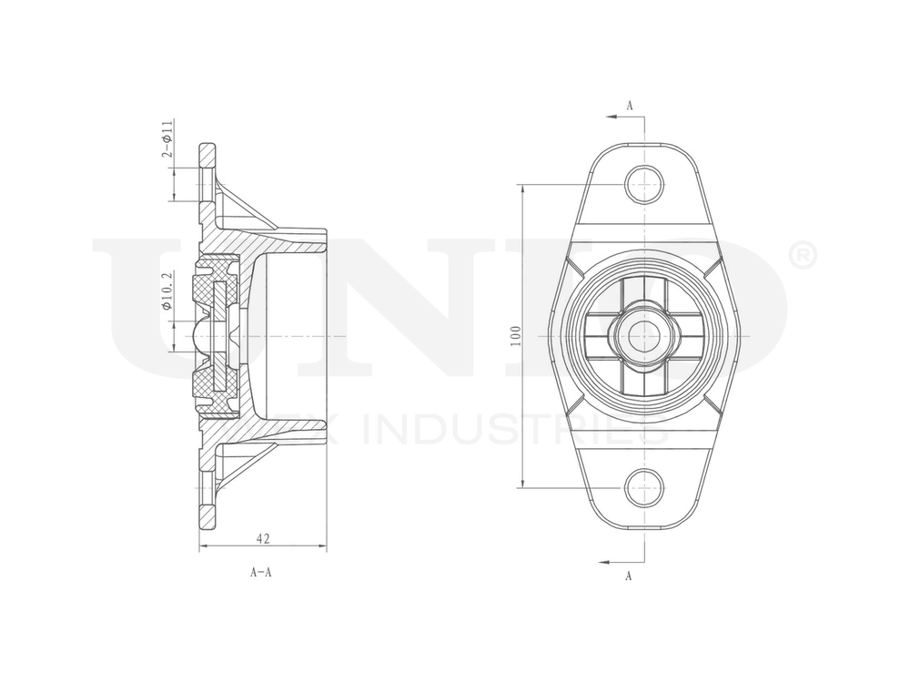 Опора амортизатора задняя UNIO RMP-13156