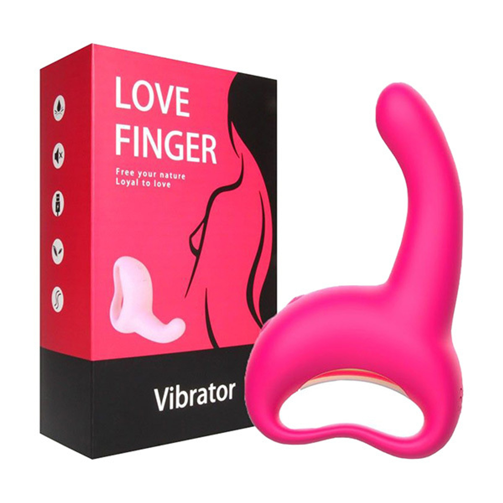 Розовый вибратор 19,3см для G-стимуляции I-Moon Love Finger MY-1901 Pink