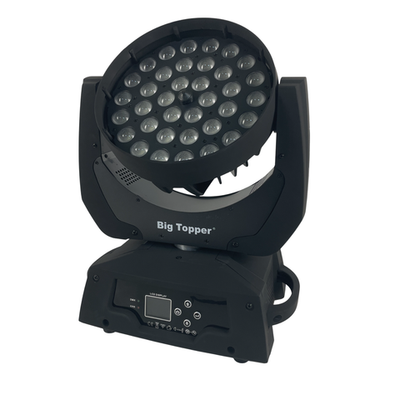 Вращающаяся голова Led Wash zoom 36*10W, Big Topper