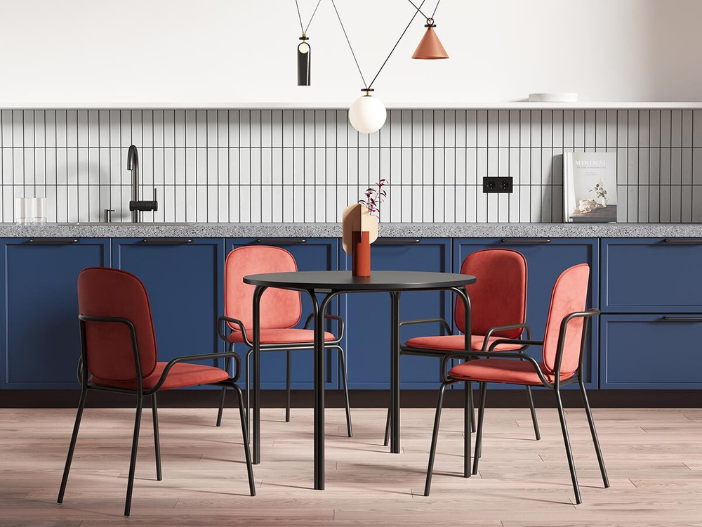 Стол обеденный ror, D90 см, черный