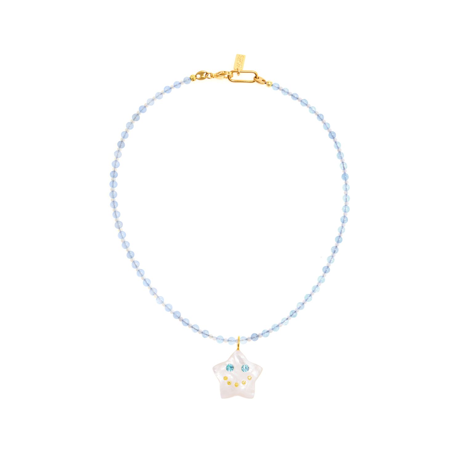 Колье Lucky Starface Beaded Necklace - Mother of Pearl
