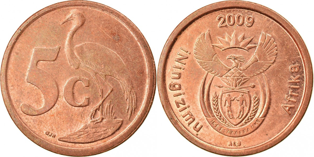 ЮАР 5 центов, 2009 ININGIZIMU AFRIKA XF