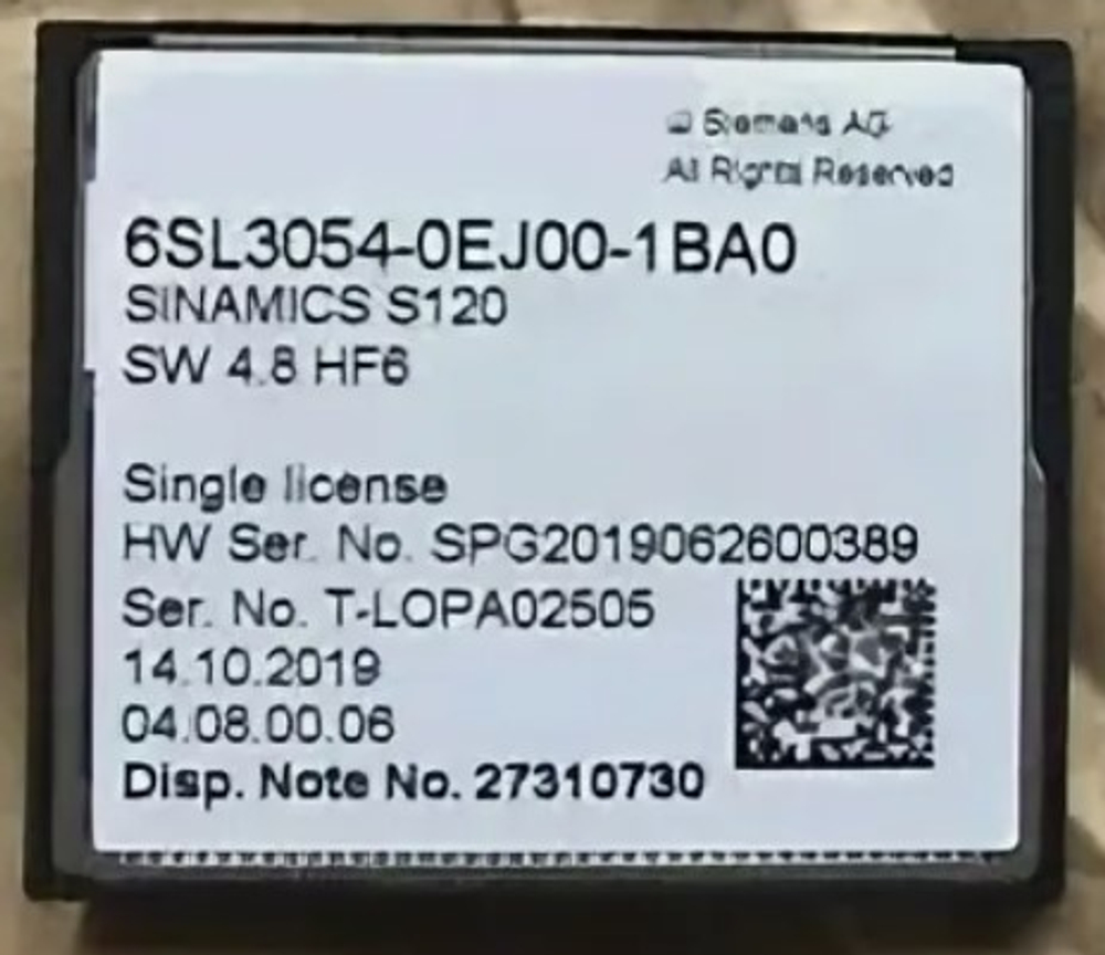 Карта памяти Siemens 6SL3054-0EJ00-1BA0