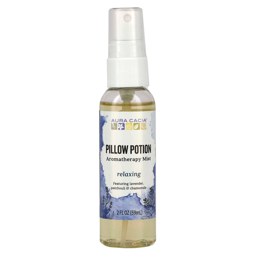 Aura Cacia, Капли на подушку, мист Essential Solutions, 2 жидких унции (59 мл)