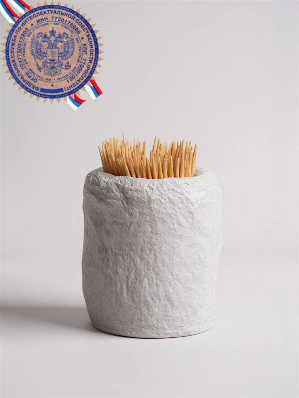 Стаканчик для зубочисток лепка