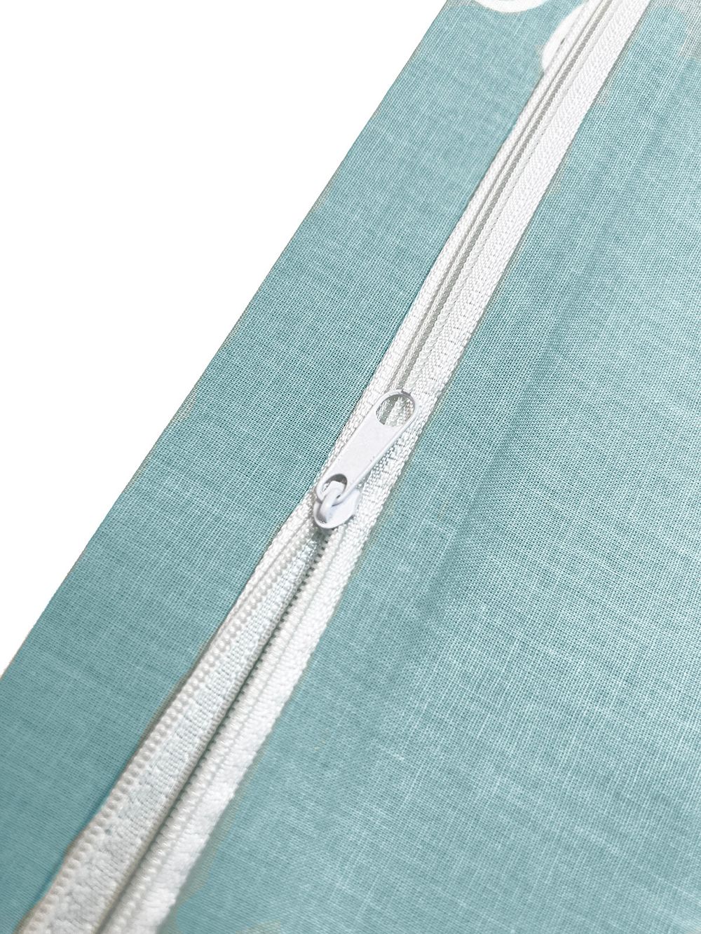 Пододеяльник перкаль Сказка "Котики (мята)/Николь" 2-спальный на молнии 175x215 см