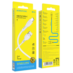 Кабель Type-C BOROFONE BX51 3.0A, 1м. белый