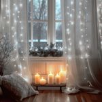 Электрогирлянда-занавес комнатная "Штора" 3х2 м, 144 LED, холодный белый свет, 220 V, ЗОЛОТАЯ СКАЗКА, 591351