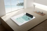 Ванна акриловая Gemy Water Channel G9265 K 200x152 белая с гидромассажем