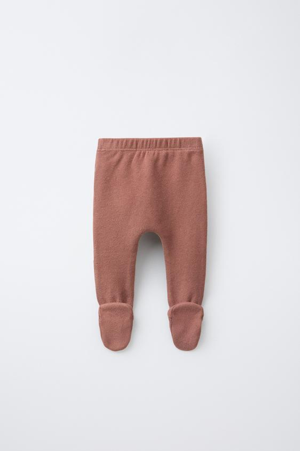 ZARA ЛЕГИНСЫ ИЗ МЯГКОЙ ТКАНИ, ЧЕРЕПИЧНЫЙ