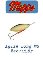 Блесна для рыбалки вращающаяся AGLIA LONG 2, Black