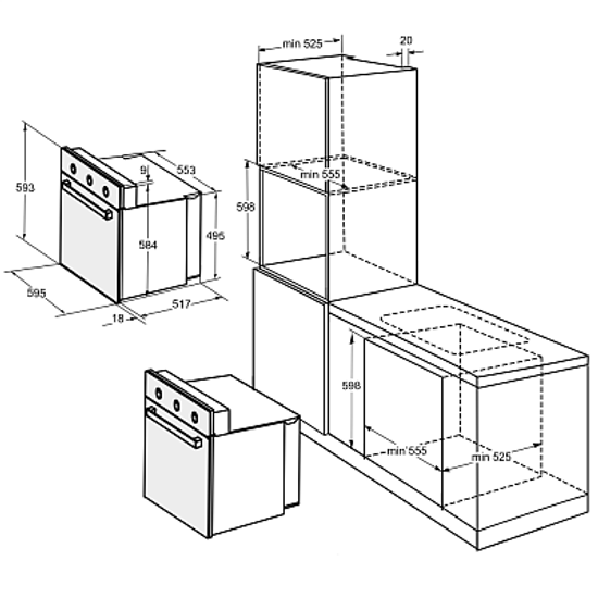 Электрический духовой шкаф DARINA 1U6 BDE111 707 Bg