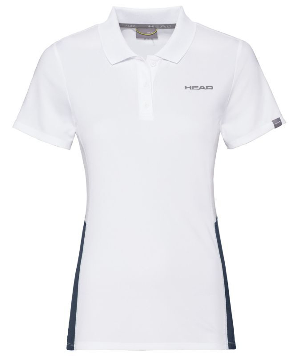 Женское поло Head Club Tech Polo Shirt W - white/dark blue