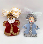 Ёлочные игрушки "Дед мороз со снегуркой"