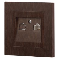 Розетка Intro Accent 6-303-10 информационная RJ45, IP20, СУ, венге | Intro