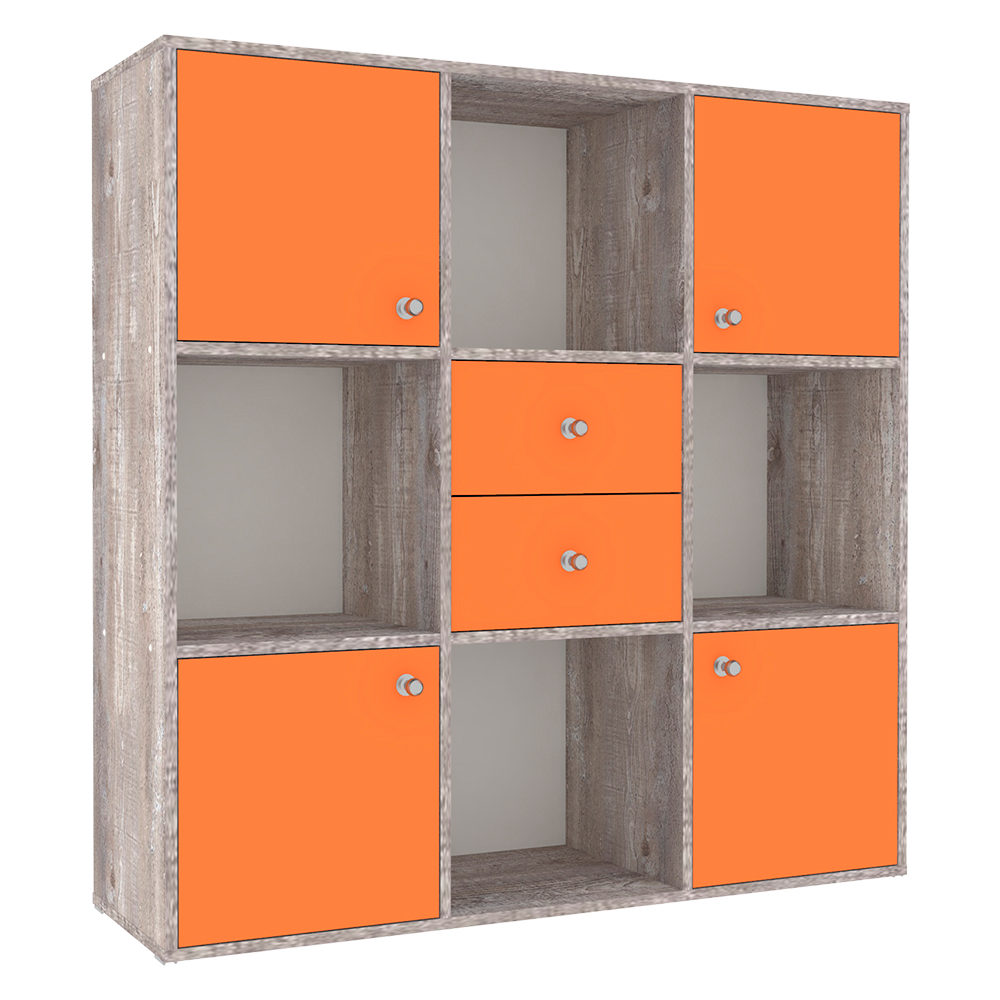 Стеллаж КарИВи Джери Бетон Оранжевый