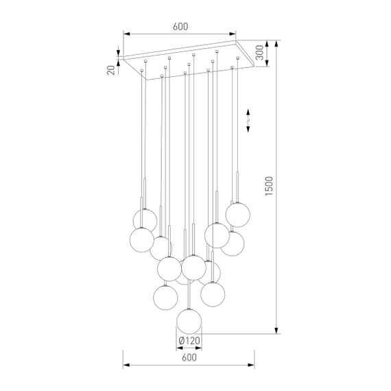 Подвесная люстра TK Lighting 10079 Martin