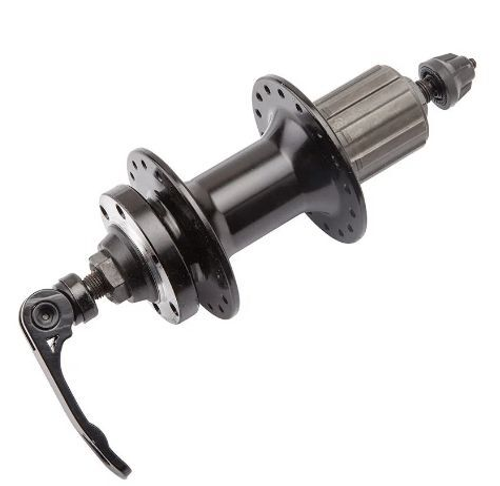 Втулка задняя WZ-A282RQ 32H диск. эксц. под кассету 8-10скор. пром. подшин. алюм. чёрн. (10216170/310122/3028483, Китай)