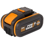WORX WG581E 40В воздуходувка аккумуляторная (2 x 4 Ач, ЗУ) 62.5 м/с