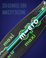 Самокат Maxi Micro Deluxe LED складной, неохром зеленый