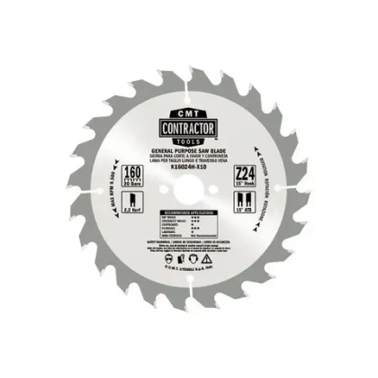Диск пильный 216x2.4/1.6x30 Z24 ATB-5NEG CMT K21624M-X10