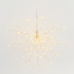 ULD-H3030-150-DTA-3AA-RC WARM WHITE IP20 FIREWORKS Фигура светодиодная Фейерверк на батарейках 3AA не в-к. 30х30см. Подвесная. 120 светодиодов. Теплый белый свет. Пульт ДУ в-к. Провод прозрачный. TM Uniel