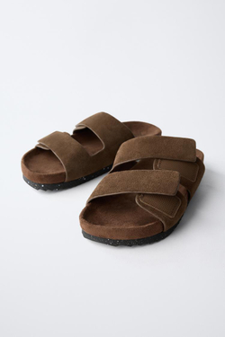 ZARA STORIESZ - КОЖАНЫЕ САНДАЛИИ, КОРИЧНЕВЫЙ