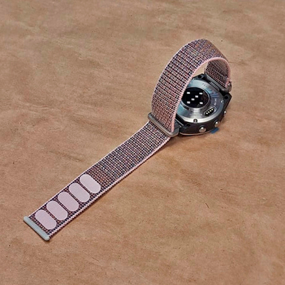 Ремешок QuickFit 20 мм нейлоновый для Garmin Fenix 7S, Fenix 6S, Fenix 5S, Instinct 2S, Epix Pro Gen 2 (42 mm) быстросъемный велкро