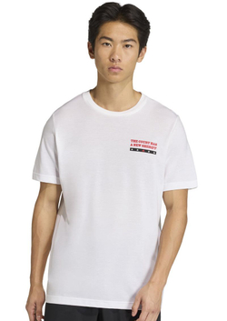 Мужская теннисная футболка Adidas Padel Wanted Graphic - white