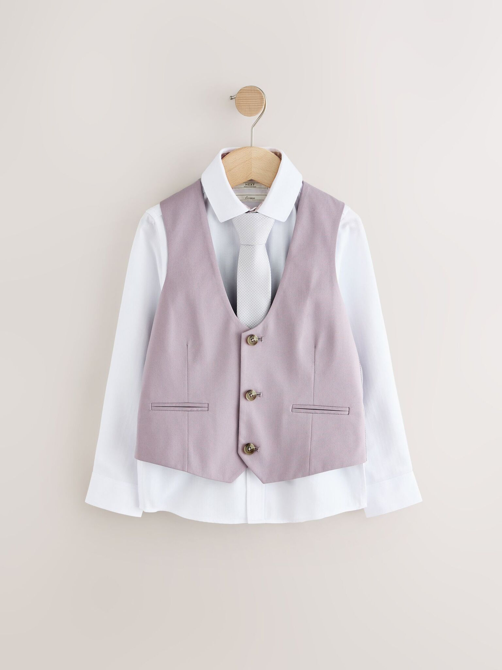 Комплект из трех предметов для мальчика Next E58-953, Сиреневый, Белый
