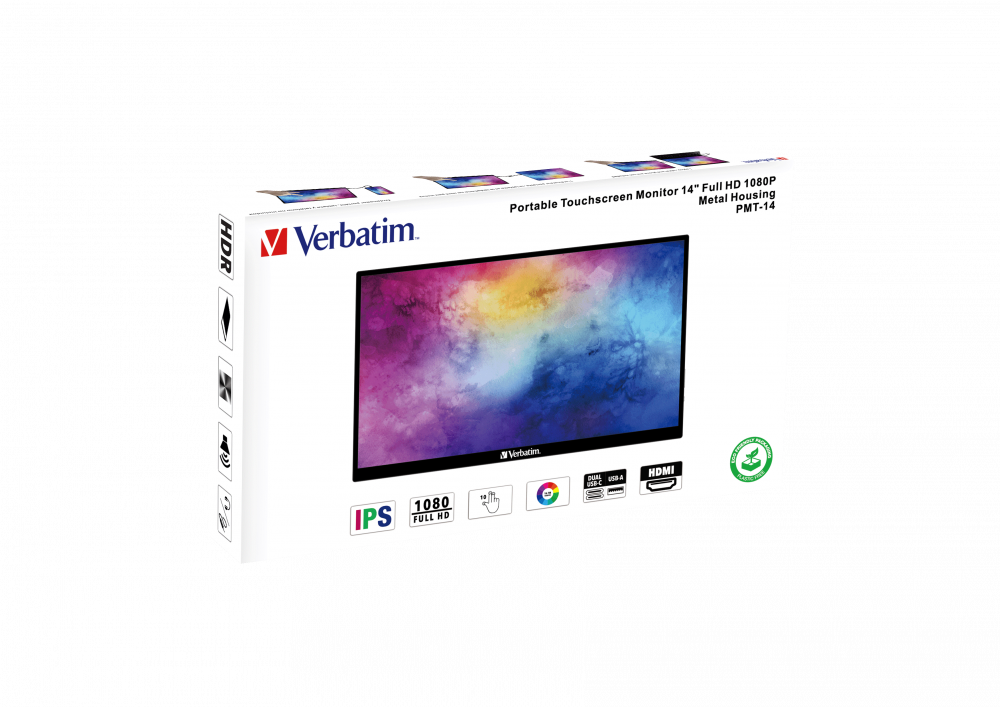 Портативный сенсорный монитор Verbatim PMT-14 Portable Touchscreen Monitor 14" Full HD 1080p