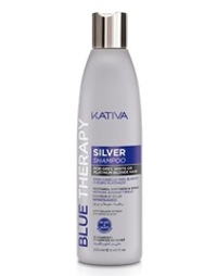 Шампунь нейтрализатор желтизны для осветленных и мелированных волос Kativa Blue Therapy 250мл