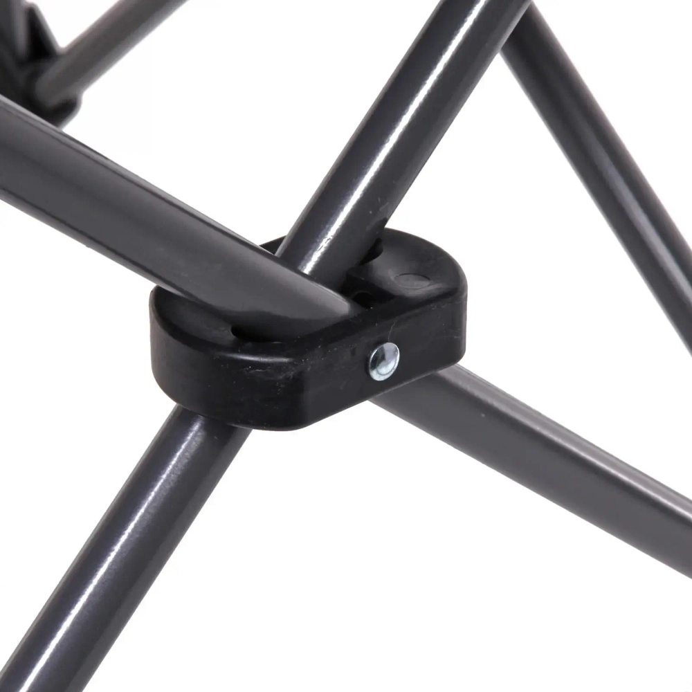 Кресло складное с подлокотниками до 120кг 85*88*53см серое