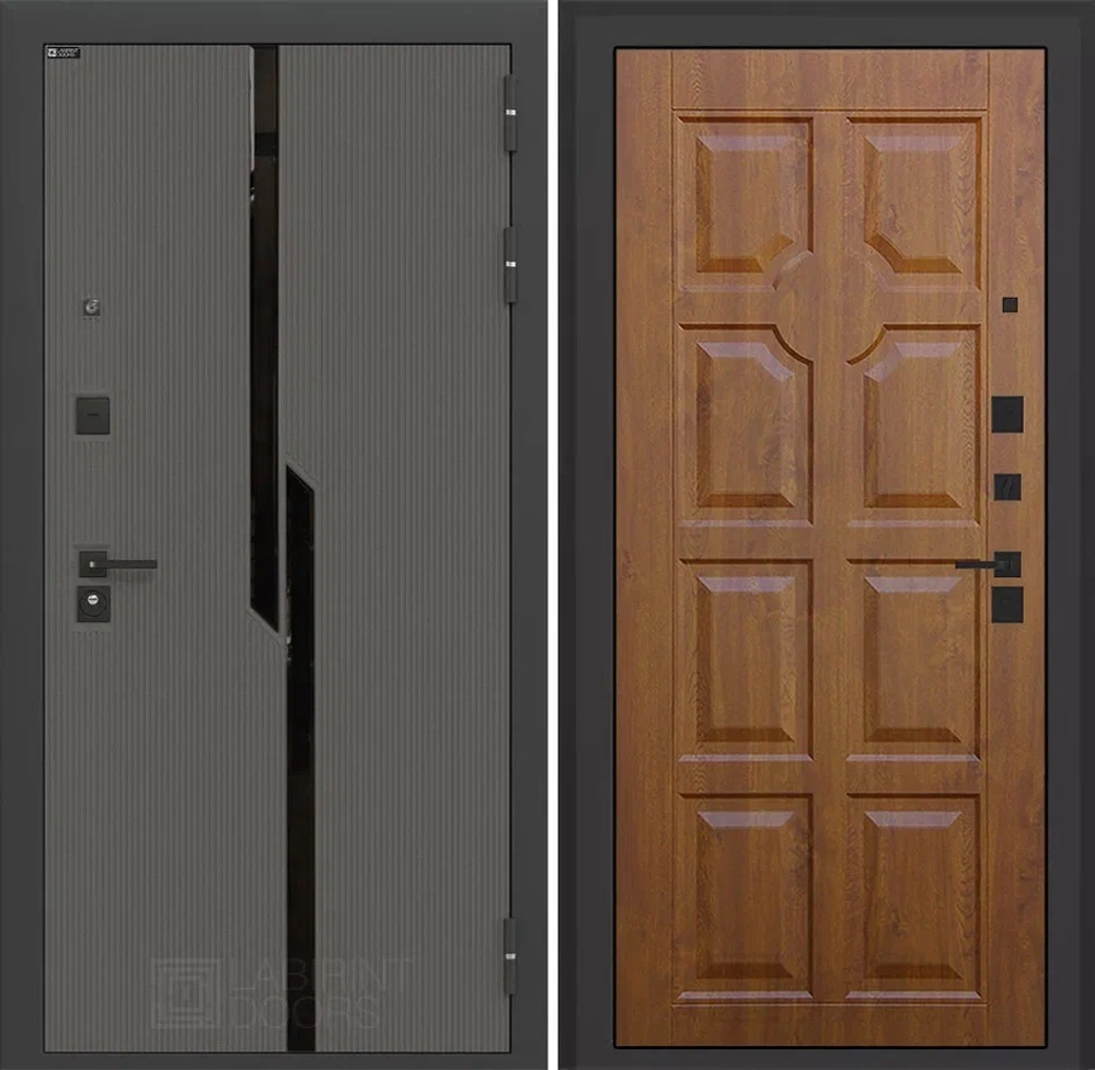 Дверь входная Лабиринт CARBON 17 Винорит Золотой дуб  металлическая