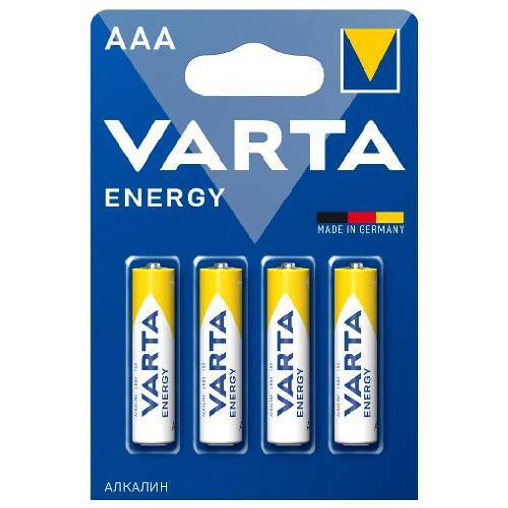 Батарейка VARTA ААА (мизинчик) (4шт.) ENERGY