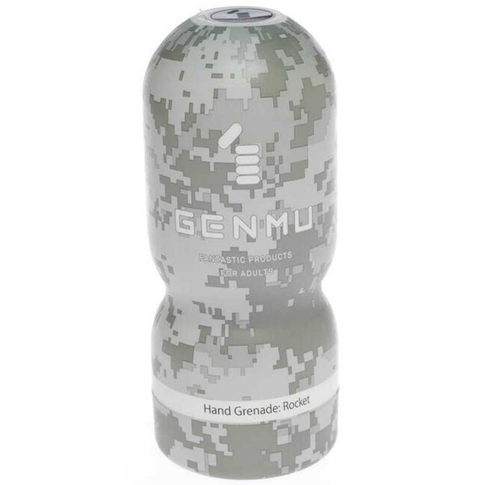 Мастурбатор из силиконового геля Genmu Rocket Weapon, серо-светло-зеленый (Цвет: Серо-светло-зеленый, Вкладка белая)