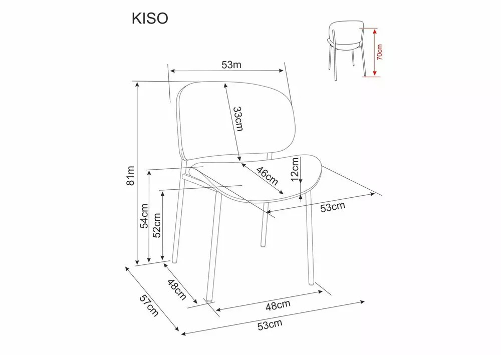 Стул SIGNAL KISO Noelle 45 капучино/кашемир