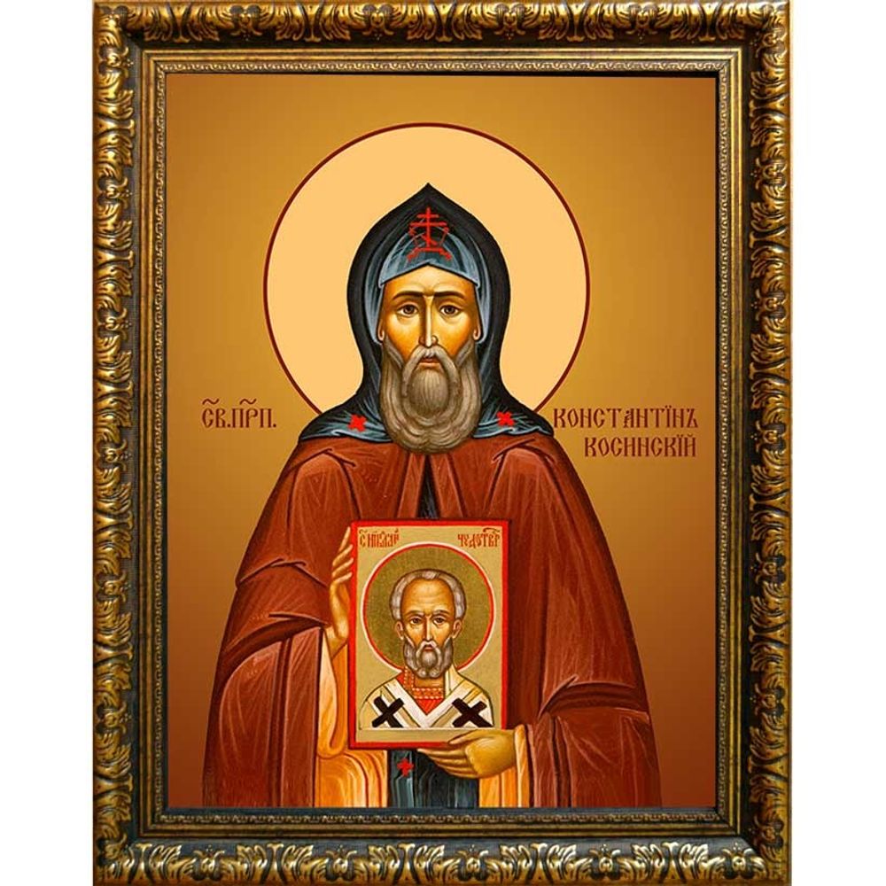 Константин Косинский, Старорусский преподобный. Икона на холсте.