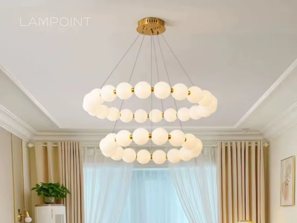 Люстра подвесная светильник светодиодный LED для кухни, гостиной, зала и детской, 60 см